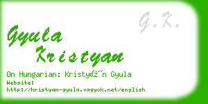 gyula kristyan business card